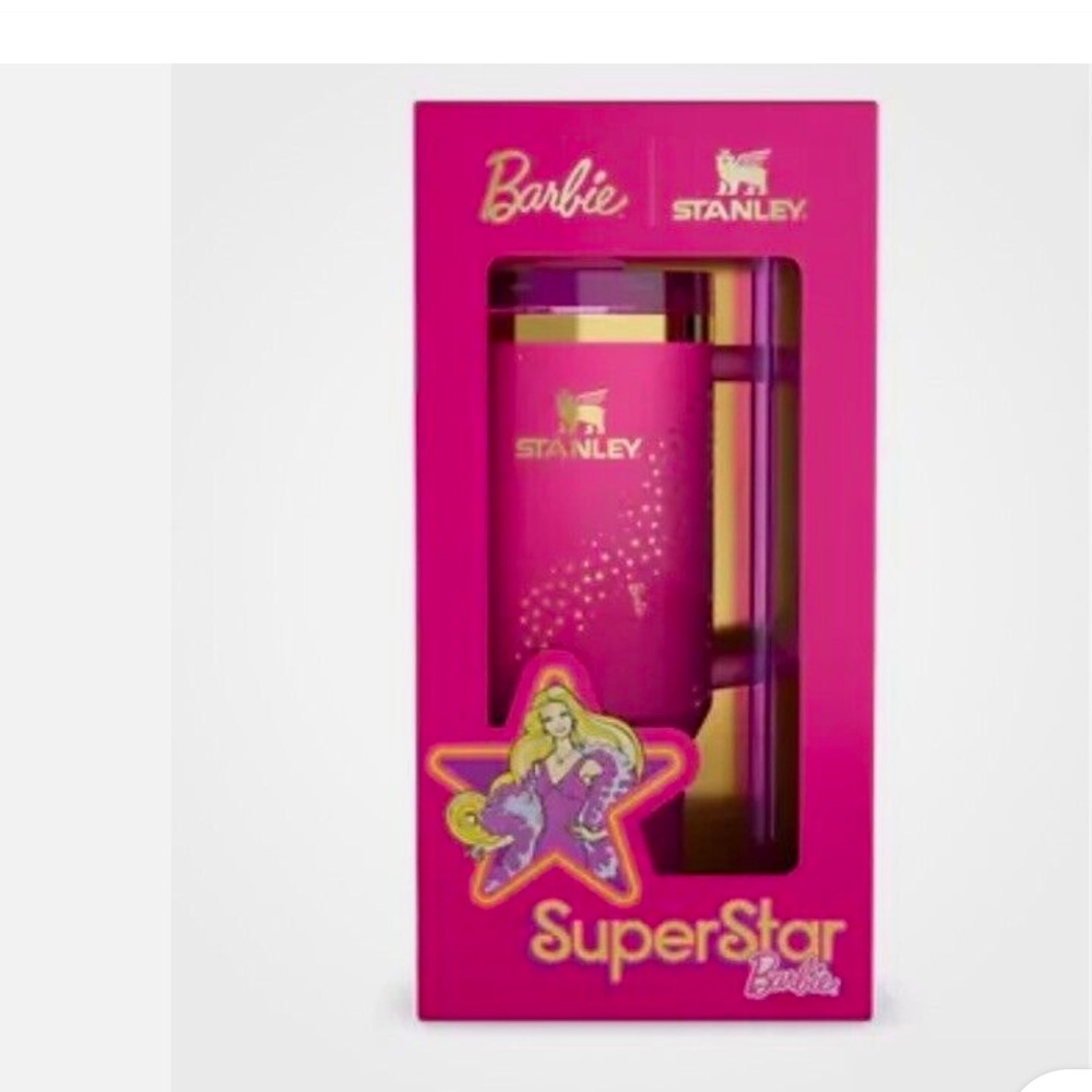  Stanley x Barbie 70s Superstar 40 oz Quencher NWT w/ Box - Picture 2 of 10